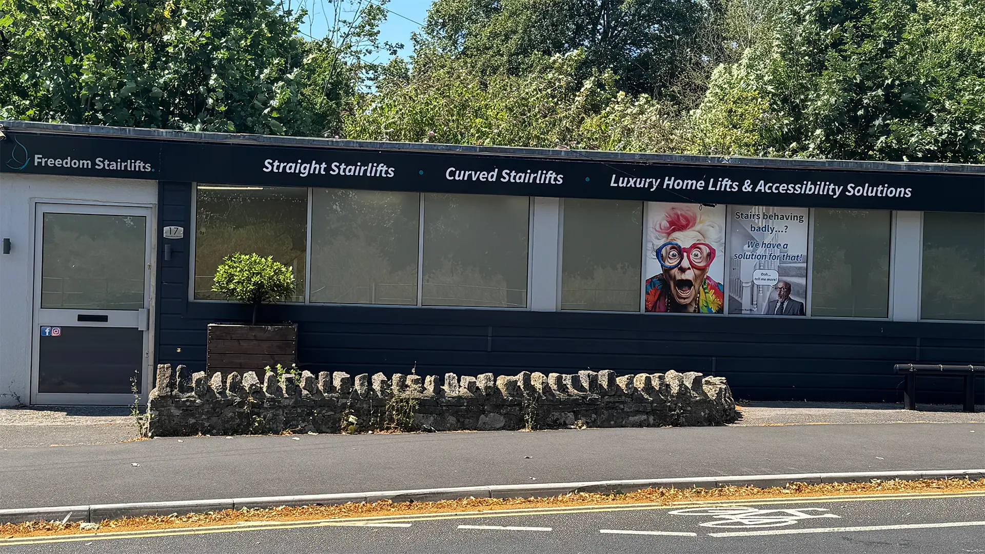 Freedom Stairlifts showroom at 17 Maumbury Road in Dorchester