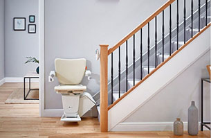 Straight stairlift with Freedom Stairlifts Limited