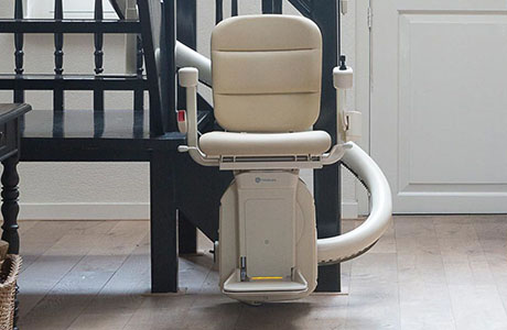 Single track curved stairlift with Freedom Stairlifts